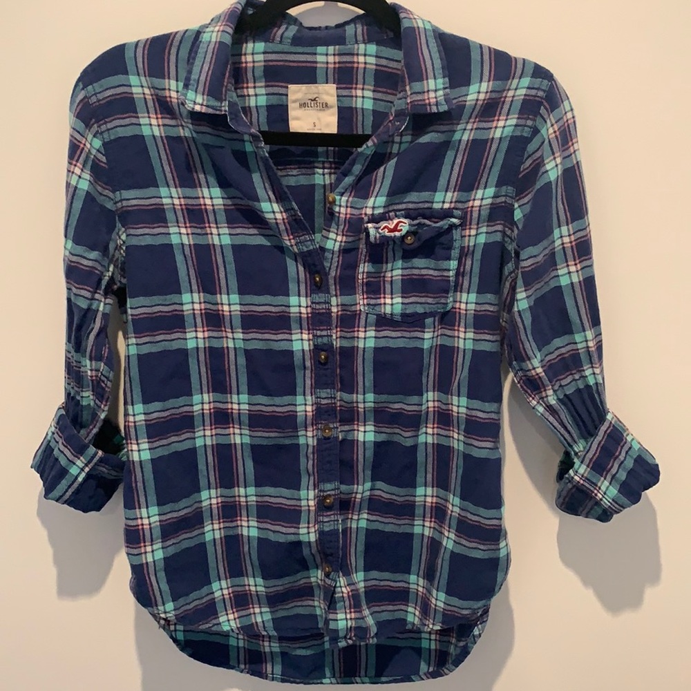 Hollister size small flannel button down shirt